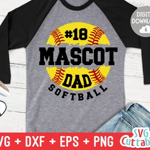 Softball svg, Softball svg Template 0023, svg, eps, dxf, png, Softball Dad, Silhouette, Cricut Cut File, Digital Download