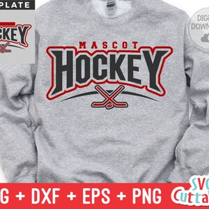 Hockey svg - Hockey Cut File - Hockey Template 0012 - svg - eps - dxf - Hockey Team - Silhouette - Cricut Cut File - Digital File