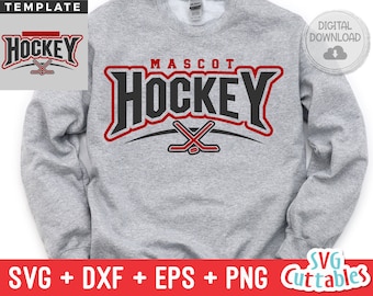 Hockey svg - Hockey Cut File - Hockey Template 0012 - svg - eps - dxf - Hockey Team - Silhouette - Cricut Cut File - Digital File