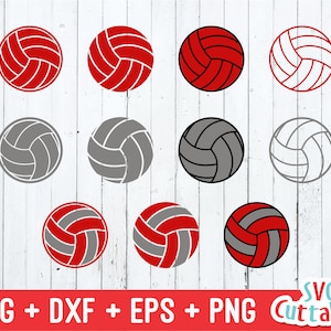 Volleyball svg, Volleyball dxf, Volleyball cut file, Volleyball outline, Volleyball two color, Silhouette, Cricut, Digital download