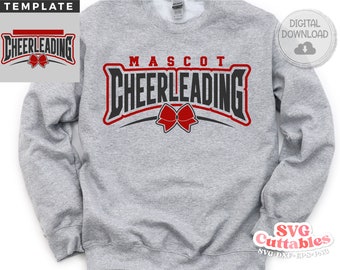 Cheer svg Cut File - Cheerleading - Cheer Template 0078 - svg - eps - dxf - Cheerleader - Megaphone - Silhouette - Cricut - Digital Download