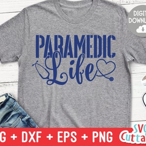 Paramedic Life svg - EMS - EMT - svg - eps - dxf - png - Stethoscope - Silhouette -  Cricut - Cut File