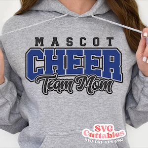 Team Mom svg Schnittdatei - Cheer Template 0090 - svg - eps - dxf - Cheerleader - Silhouette - Cricut - Digitale Datei