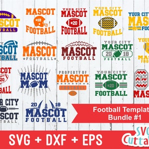 Football Bundle svg - Football Template - Team - svg - dxf - Silhouette File - Cricut Cut File - Fill It In - Svg Cuttables - Digital File