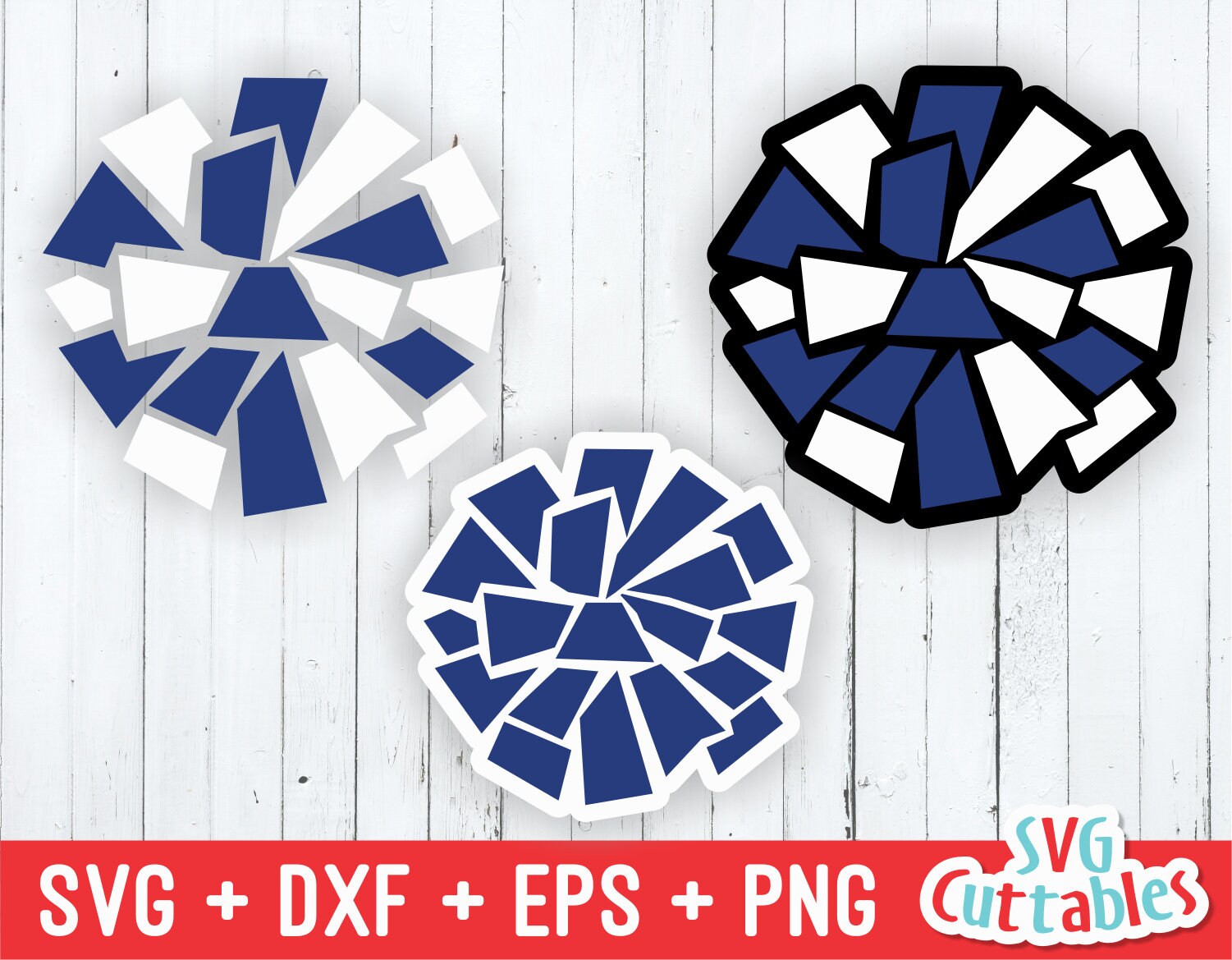 Pom Pom Svg Cheer Svg Poms Eps Dxf Files Cheerleader Svg Etsy