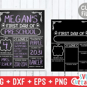 1st Day of School svg - First and Last Day of School Cut File - svg - eps - dxf - png - Cut File - Silhouette - Cricut - Digital Download