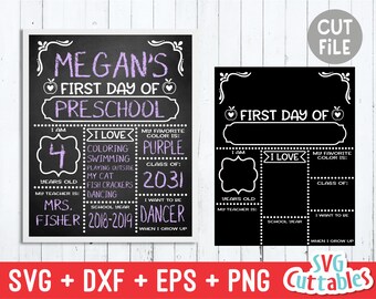 1st Day of School svg - First and Last Day of School Cut File - svg - eps - dxf - png - Cut File - Silhouette - Cricut - Digital Download