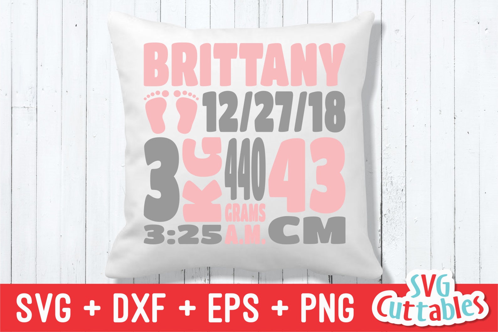 Baby Birth Announcement Svg - Dxf - Eps - Baby Stats - Metric Baby ...