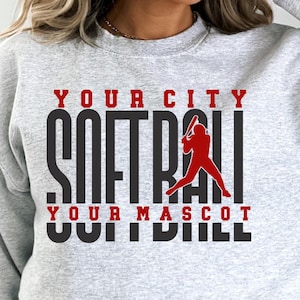 Softball svg - Softball Template - svg - eps - dxf - png - Silhouette -  Cricut Cut File - 0068 - Softball Team - Digital File
