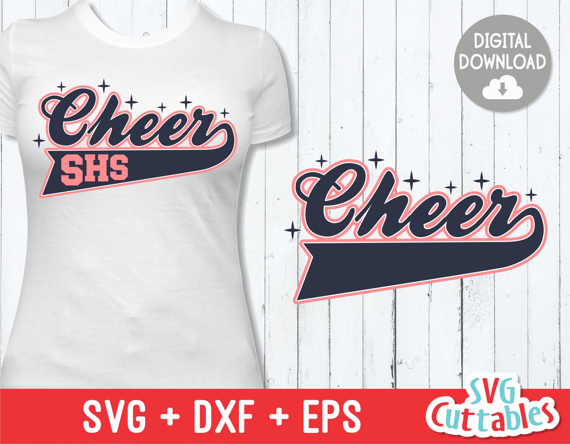 Cheer Team svg - Cheer Cut File - Cheer Template 0024 - svg - eps - dxf - Cheer svg - Cheerleader - Silhouette - Cricut - Digital Download