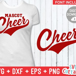 Cheer svg Cut File - Cheer Team - Cheer Template 0027 - svg - eps - dxf - Cheerleader - Megaphone - Silhouette - Cricut - Digital Download