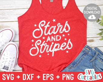 Stars And Stripes svg - Patriotic Cut File - 4th of July - Fourth of July - svg - dxf - eps - png - Silhouette - Cricut - Digital File