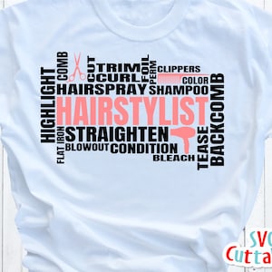 Hairstylist svg - Word Art - svg - dxf - eps - png - Cut File - Hairdresser - Silhouette - Cricut - Digital Download