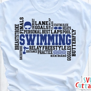 Natation svg - Swim - Word Art svg - eps - dxf - Subway Art - Cut File - Silhouette - Cricut file - Digital Download