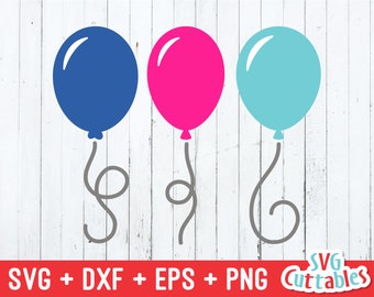 Balloon svg - Birthday Balloons Cut File - svg - svg - dxf - eps - png - Silhouette - Cricut - Digital File