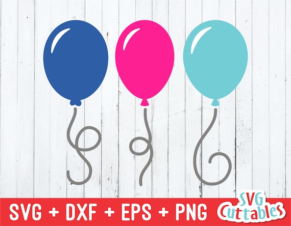 Download Balloon svg Birthday Balloons Cut File svg svg dxf | Etsy