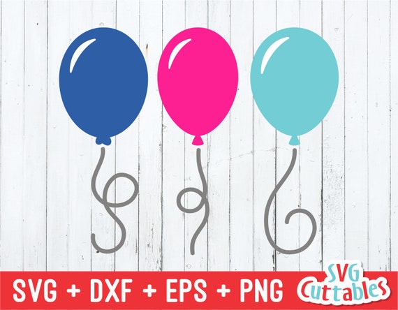 Download Balloon svg Birthday Balloons Cut File svg svg dxf | Etsy