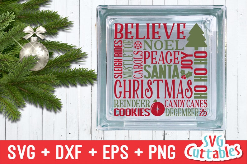 Download Christmas Subway Art svg Christmas svg Word Art Cut File ...