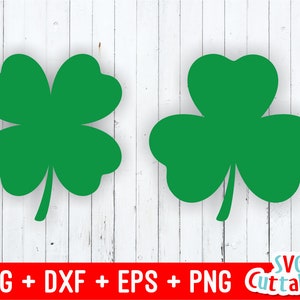 Shamrock svg - Trébol - Cortar archivo - Trébol de cuatro hojas - Trébol de tres hojas - svg - dxf - eps - Silueta - Archivo de corte Cricut - Archivo digital
