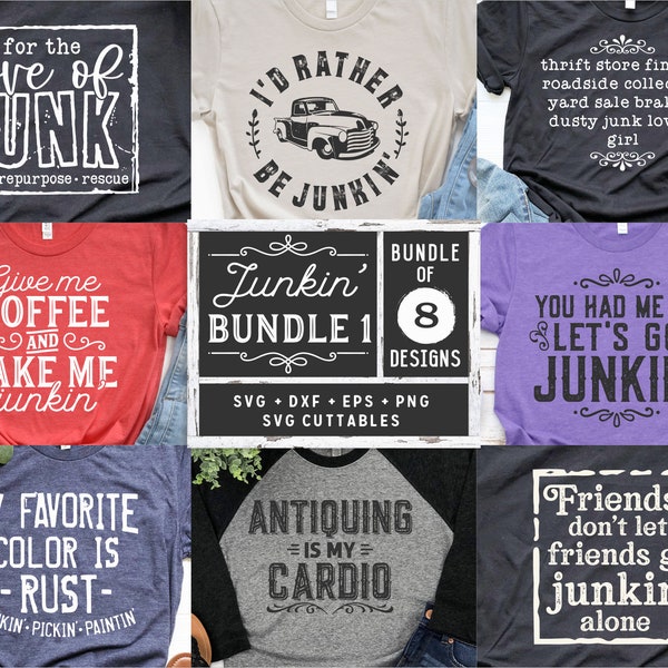 Junkin' Bundle 1 -  SVG Bundle - Yard Sale Cut File - Antiquing svg -  dxf - eps - png - Cut File  - Silhouette - Cricut File - Digital File