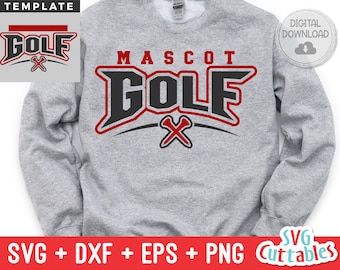 Golf svg Cut File - Golf Team - Golf Template 0010 - svg - eps - dxf - png  - Silhouette - Cricut - Digital Download