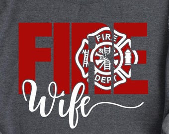 Firefighter Wife svg - Fire fighter - svg - dxf - eps - png - Occupation - Silhouette - Cricut File - Digital Cut File