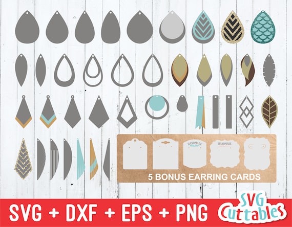 Download Earring Svg Bundle Svg Dxf Eps Earring Cut File Etsy