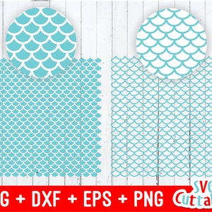Mermaid Scales Patterns svg - dxf - eps - png - Mermaid Cut File - svg Pattern - Silhouette - Cricut - Digital Cut File