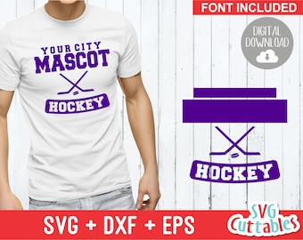 Hockey svg, hockeyklippfil, Hockeymall 001, svg, eps, dxf, hockeyklubbor, hockeylag, silhuett, Cricut-klippfil, digital fil