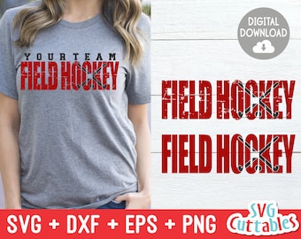 Field Hockey svg - Field Hockey Cut File - Distressed - Grunge - svg - dxf - eps - png - Silhouette - Cricut - Cut File, Digital download