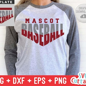 Baseball svg - Baseball Template 0046- svg - eps - dxf - png - Silhouette -  Cricut Cut File - Baseball Team - Digital File