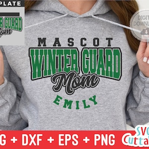 Winter Guard svg - Winter Guard Mom Template  001 - svg - dxf - eps - png - Cut File - Silhouette -  Cricut - Digital Download