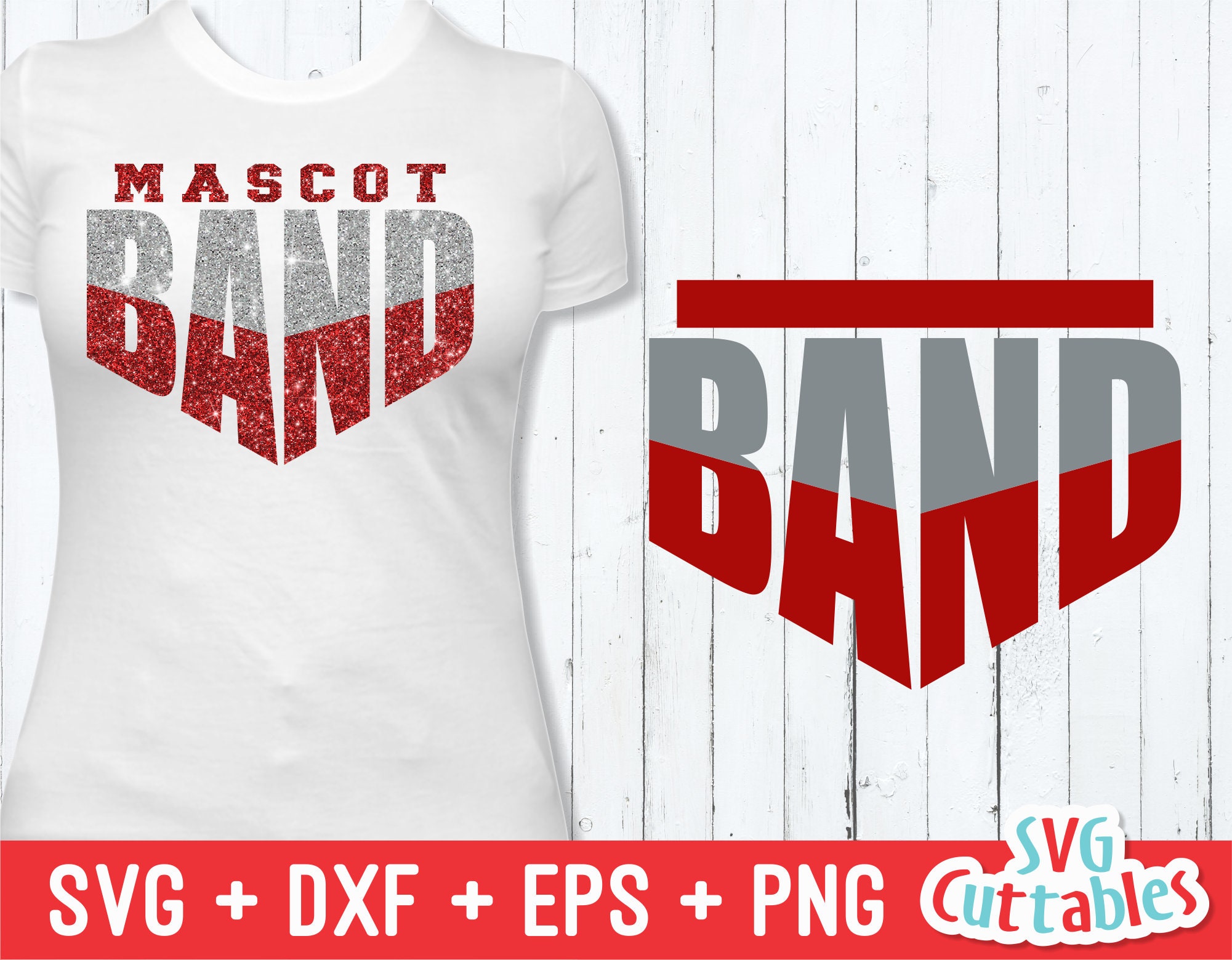 Band Svg Cut File - Band Template 002- Svg - Eps - Dxf - Png - Marching ...