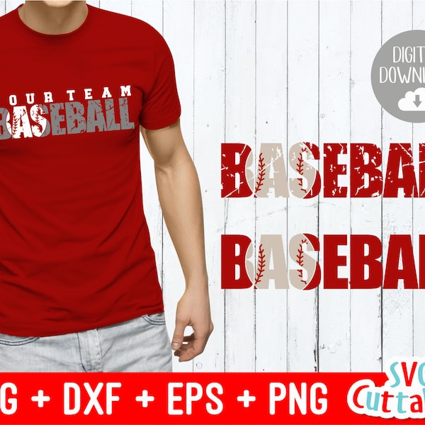 Grunge Baseball svg - Distressed Baseball svg - eps - dxf - Baseball Team Design - Silhouette - Cricut - Cut File - Digital Download