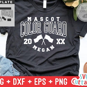 Color Guard svg - Color Guard Template  005 - svg - dxf - eps - png - Cut File - Silhouette -  Cricut - Digital Download