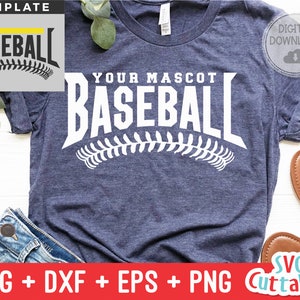 Baseball svg - Baseball modèle 0039 - svg - eps - dxf - png - Silhouette - fichier de coupe Cricut - équipe de Baseball - fichier numérique