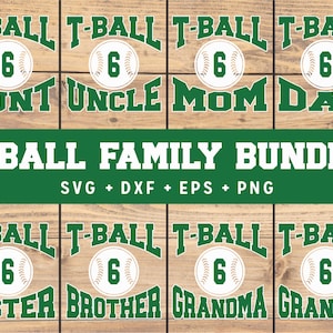 T-Ball Family svg Bundle, Tball svg, T-ball Team, svg, eps, dxf, svg Shirt Bundle, Silhouette, Cricut Cut File, Digital Download