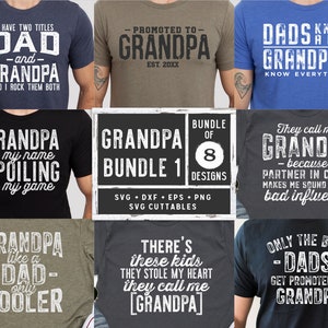 Papy Bundle 1 svg Bundle - Fête des Pères - Funny Dad SVG - Papy svg - Cut File - dxf - eps - png - Silhouette - Cricut