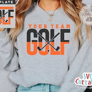 Golf svg Archivo de corte - Equipo de golf - Plantilla de golf 0019 - svg - eps - dxf - png - Silueta - Cricut - Descarga digital