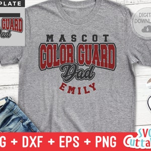 Color Guard svg - Color Guard Template  0015 - svg - dxf - eps - png - Cut File - Silhouette -  Cricut - Digital Download