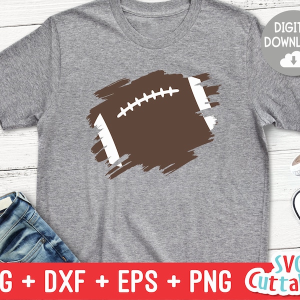 Football svg - Football Paint Stroke - svg - dxf - eps - png - Cut File - Distressed - Silhouette - Cricut Cut File - Digital Download