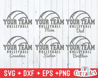 Volleyball svg - Volleyball Mom - Volleyball Dad - Grandma - Sister - Brother - Volleyball Team - Silhouette - Cricut - Digital File