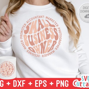 Propriétaire de petite entreprise svg - Fichier coupé - Petite entreprise - svg - dxf - eps - png - Silhouette - Cricut - Fichier numérique