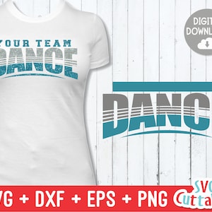 Tanz-Svg-Cut-Datei - Dance Team - Dance Template 001 - svg - eps - dxf - png - Silhouette - Cricut - digitaler Download