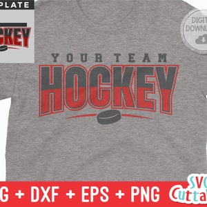 Hockey svg - Hockey Cut File - Hockey Template 0016 - svg - eps - dxf - Hockey Team - Silhouette - Cricut Cut File - Digital File