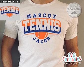 Tennis svg - Tennis Cut File - Tennis Template 0023 - Tennis Mom - svg - eps - dxf - Silhouette - Cricut Cut File - Digital Download