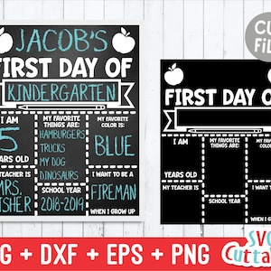 Back to School svg - First Day of School - Last Day of School - svg - eps - dxf - png - Cut File - Silhouette - Cricut - Digital File