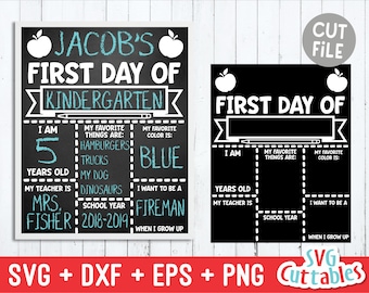Back to School svg - First Day of School - Last Day of School - svg - eps - dxf - png - Cut File - Silhouette - Cricut - Digital File