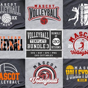 Volleyball svg Bundle, Volleyball Cut File, Template Bundle #3, svg, eps, dxf, Volleyball Mom, Silhouette, Cricut Cut File, Digital Download