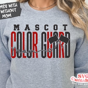Color Guard svg - Color Guard Mom Template  0022 - svg - dxf - eps - png - Cut File - Silhouette -  Cricut - Digital Download